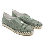 Mocassin groen nubuck N1963 Rieker 